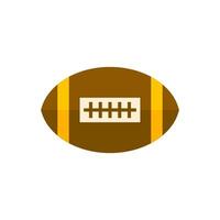 Amerikaans voetbal icoon in vlak kleur stijl. sport Amerikaans college team vector