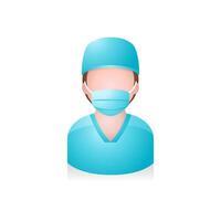 verpleegster avatar icoon in kleuren. vector