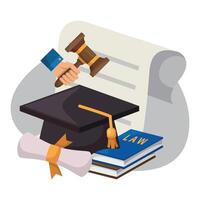 illustratie wet firma diploma uitreiking voor wet firma vector