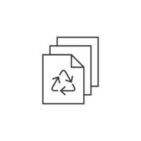 recycle symbool icoon in dun schets stijl vector