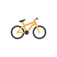 berg fiets icoon in vlak kleur stijl. sport vervoer onderzoeken afstand uithoudingsvermogen fiets vector
