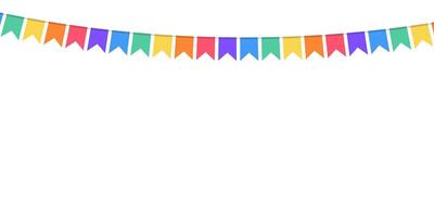 feestelijk vlaggen slinger in lgbt regenboog kleuren. viering vlaggen voor trots decor. partij decoratie vector