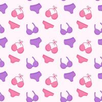 zwemkleding naadloos patroon. Purper en roze bikini zomer achtergrond. vector vlak illustratie.