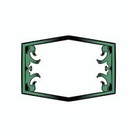 wijnoogst luxe titel grens element, antiek Victoriaans rechthoek met speerpunten hoofd kader, vector clip art
