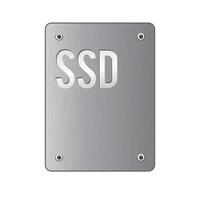 solide staat rit icoon in kleur. computer opslagruimte ssd vector