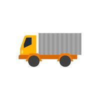 vrachtauto icoon in vlak kleur stijl. vracht, vervoer, logistiek levering vector