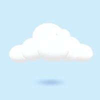 wolk 3d zacht icoon ontwerp illustratie vector