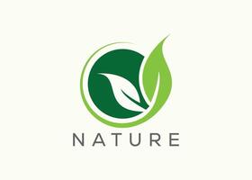 groen blad logo ontwerp vector sjabloon. natuur blad vector logo ontwerp