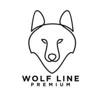 wolf lijn logo icoon ontwerp illustratie vector