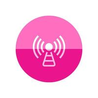 podcast icoon in vlak kleur cirkel stijl. uitzending vector