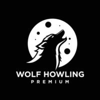 wolf gehuil hoofd logo icoon ontwerp illustratie vector