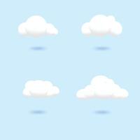 wolk 3d zacht icoon ontwerp illustratie vector