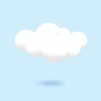 wolk 3d zacht icoon ontwerp illustratie vector