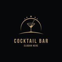 cocktail logo ontwerp concept idee vector