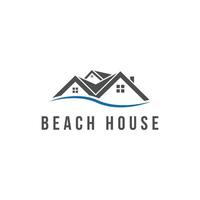 strand huis logo ontwerp concept idee vector