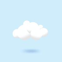 wolk 3d zacht icoon ontwerp illustratie vector