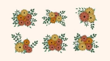 botanische collectie bloemstukken bloemen voor advertenties op sociale media vector