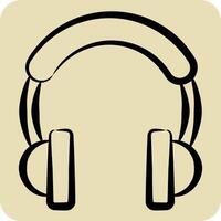 icoon muziek. verwant naar podcast symbool. hand- getrokken stijl. gemakkelijk ontwerp bewerkbaar. gemakkelijk illustratie vector