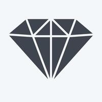 icoon diamant. verwant naar ring symbool. glyph stijl. gemakkelijk ontwerp bewerkbaar. gemakkelijk illustratie vector