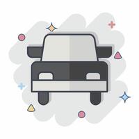 icoon bruiloft auto. verwant naar ring symbool. grappig stijl. gemakkelijk ontwerp bewerkbaar. gemakkelijk illustratie vector