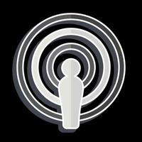 icoon podcasten. verwant naar podcast symbool. glanzend stijl. gemakkelijk ontwerp bewerkbaar. gemakkelijk illustratie vector