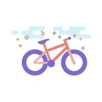 dik band fiets icoon vlak kleur stijl vector illustratie