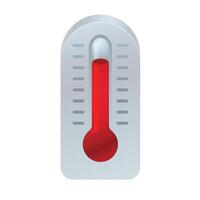 thermometer icoon in kleur. natuur temperatuur heet vochtig vector