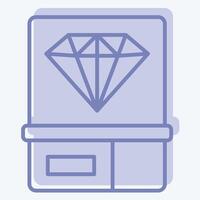 icoon diamant 2. verwant naar ring symbool. twee toon stijl. gemakkelijk ontwerp bewerkbaar. gemakkelijk illustratie vector