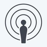 icoon podcasten. verwant naar podcast symbool. glyph stijl. gemakkelijk ontwerp bewerkbaar. gemakkelijk illustratie vector