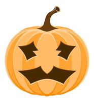 verschrikkelijk pompoen halloween voorraad vector illustratie geïsoleerd Aan wit achtergrond