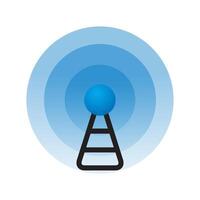 podcast icoon in kleur. uitzending nieuws vector