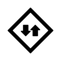 Vector tweerichtingsverkeer pictogram