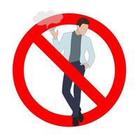 verbod roken in openbaar plaats, verboden een sigaret en vapen, persoon gekruist, ongezond gewoonte, verbieden en verbod roken vector