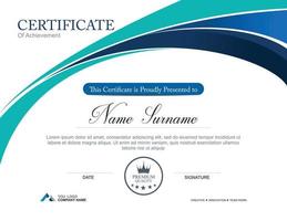 vector certificaat ontwerpsjabloon