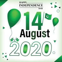 14 augustus gelukkige onafhankelijkheidsdag pakistan vector