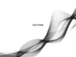 zwart-wit halftone stijlvolle bewegingspatroon achtergrond vector