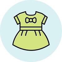 baby meisjes jurk vecto icoon vector