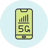 5g smartphone vecto icoon vector