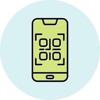 smartphone qr code vecto icoon vector