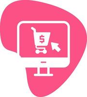 online boodschappen doen vecto icoon vector