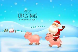 Sinterklaas rijdt op een varken vector