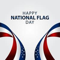 gelukkige nationale vlag dag vectorillustratie. nationale vlagdag vector