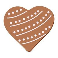 cookie hart peperkoek vector voor web, presentatie, logo, pictogram, enz