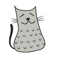 leuke cartoon eigenzinnige kat vector