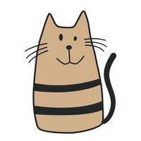 leuke cartoon eigenzinnige kat vector