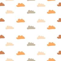 naadloos vectorpatroon met schattige babywolken vector