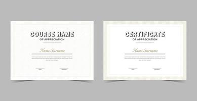 professionele diploma certificaatsjabloon, certificaat van waardering sjabloon, certificaat van prestatie, awards diploma sjabloon vector