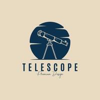 telescoop logo astronomie icoon , ruimte heelal vector illustratie ontwerp grafisch sjabloon