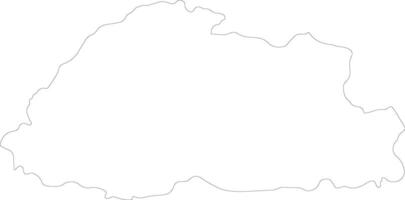 Bhutan schets kaart vector