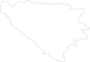 Bosnië en herzegovina schets kaart vector